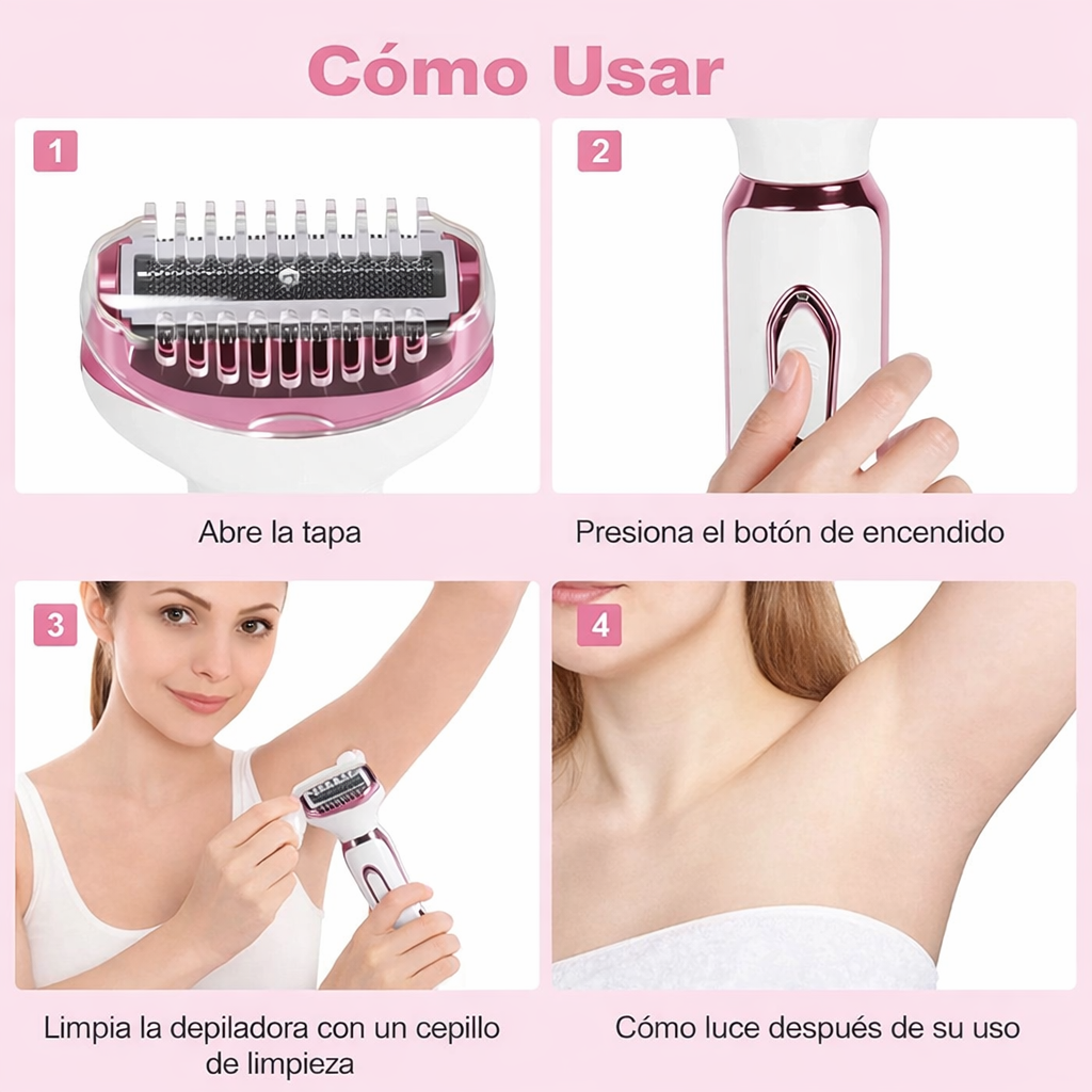 Maquina Depiladora recargable 4 en 1