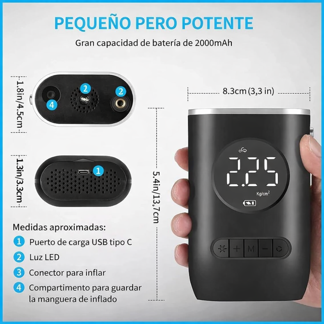Compresor De Aire Digital - Inflado Rápido