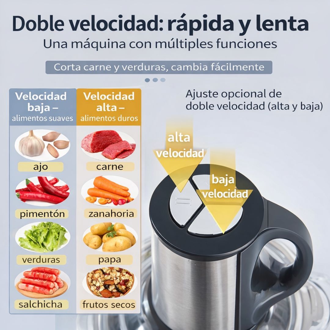 Molino Picador Eléctrico Acero Inoxidable - 2 litros
