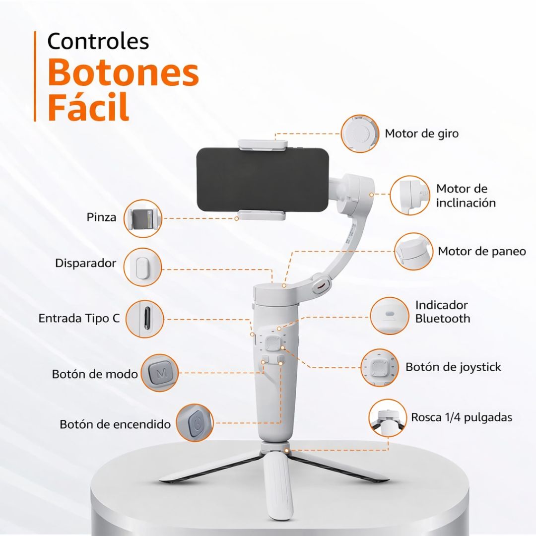 Estabilizador De Celular Gimbal 3 Ejes