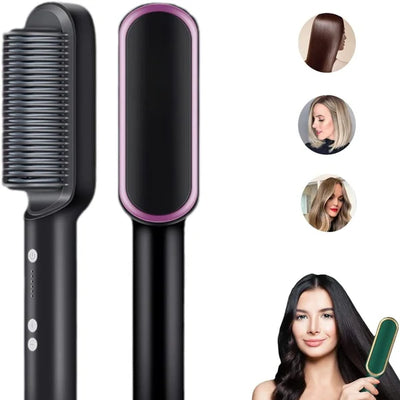 Cepillo Alisador Para Cabello 2 En 1 + Envío Gratis