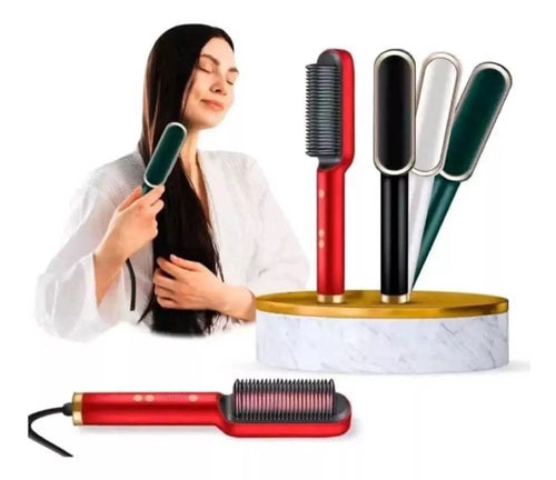 Cepillo Alisador Para Cabello 2 En 1 + Envío Gratis