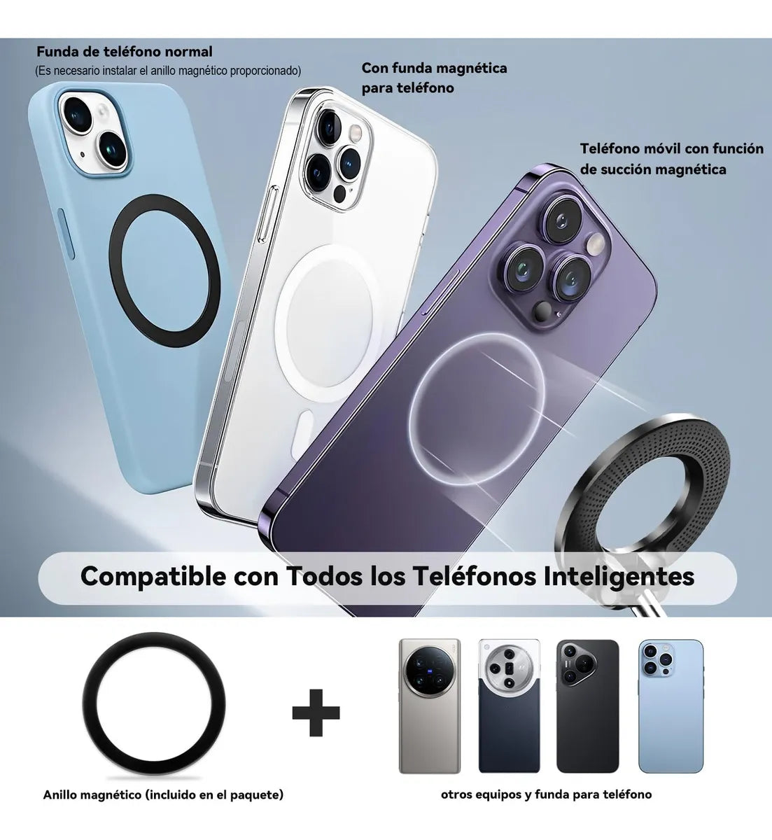Soporte Magnético 360 Para Teléfono